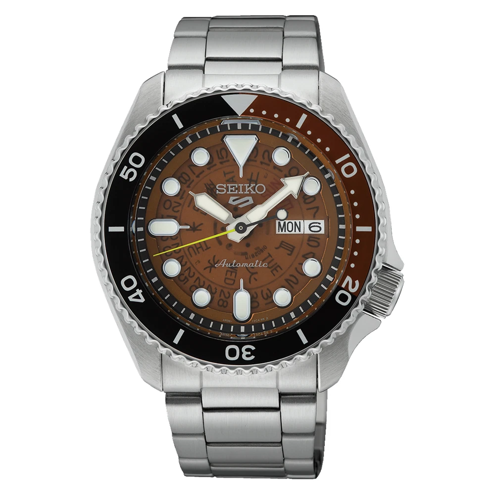 Seiko 5 Sports SKX Sports Style 42,5 MM SS relógio automático mostrador marrom SRPJ47K1