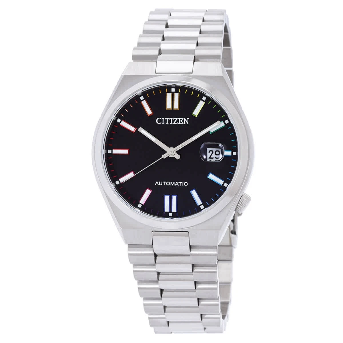Relógio masculino Citizen Tsuyosa automático mostrador preto NJ0151-53E